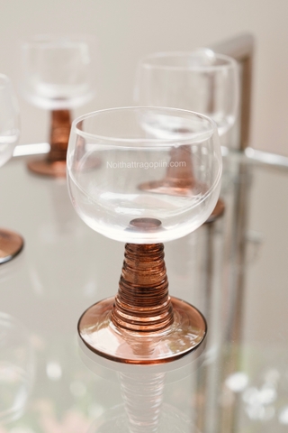 Ly thuỷ tinh 04 - Đế nâu đỏ