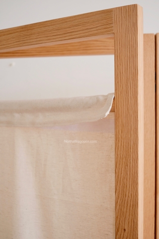 Mành 02 khung gỗ, vải bố