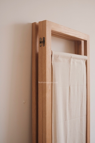 Mành 02 khung gỗ, vải bố