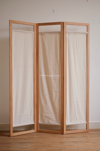 Mành 02 khung gỗ, vải bố