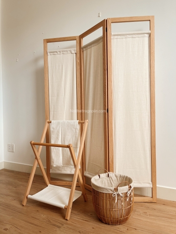 Mành 02 khung gỗ, vải bố