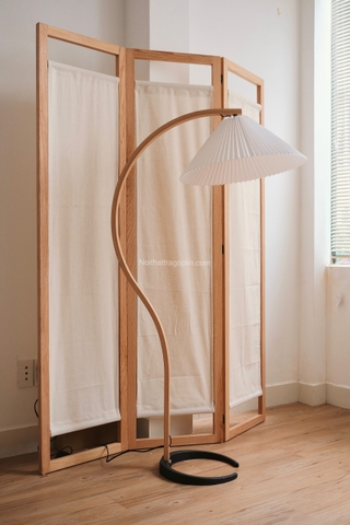 Mành 02 khung gỗ, vải bố