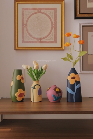 Bình gốm Morandi - phong cách E