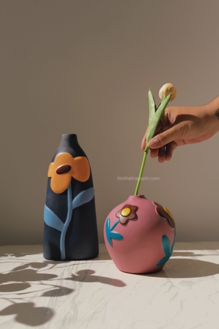 Bình gốm Morandi - phong cách E