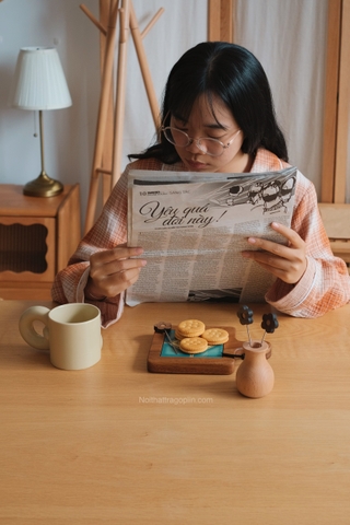 Lót ly/nồi gạch viền gỗ tay cầm