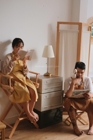 Hộp lưu trữ dã ngoại - xanh lớn