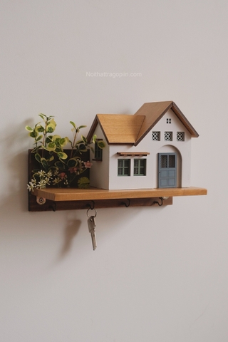 Móc treo chìa khóa 03 nhà vườn có đèn