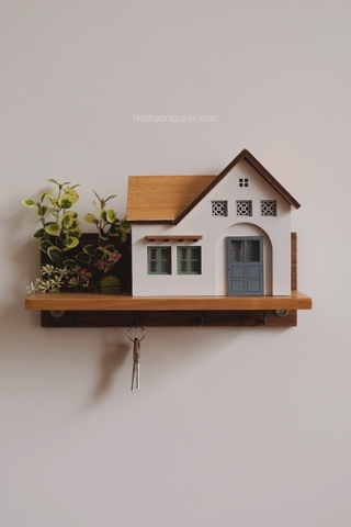 Móc treo chìa khóa 03 nhà vườn có đèn