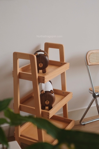 Gấu gỗ để khăn giấy - mua thêm thân dài