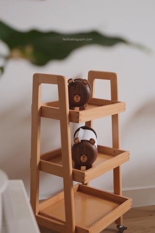 Gấu gỗ để khăn giấy - mua thêm thân dài