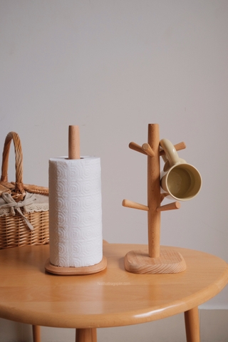 Cây treo khăn giấy bếp đế vuông