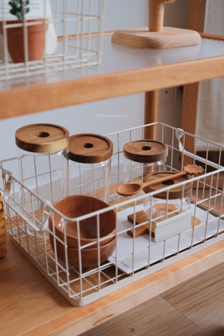 Hũ thủy tinh nắp gỗ 02 - size XL 950ml