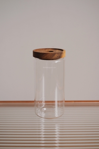Hũ thủy tinh nắp gỗ 02 - size XL 950ml