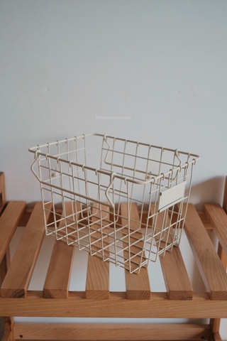 Giỏ sắt sơn trắng - B lớn