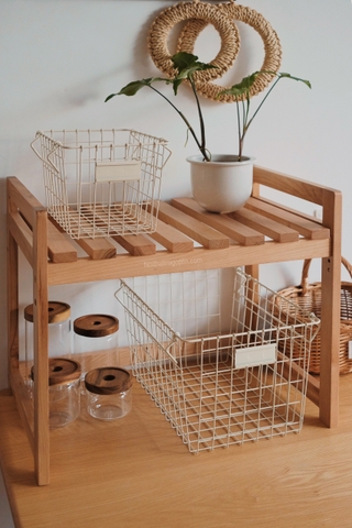 Giỏ sắt sơn trắng - B lớn