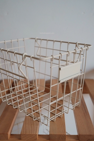 Giỏ sắt sơn trắng - B lớn