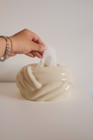 Hộp khăn giấy - hình cuộn len