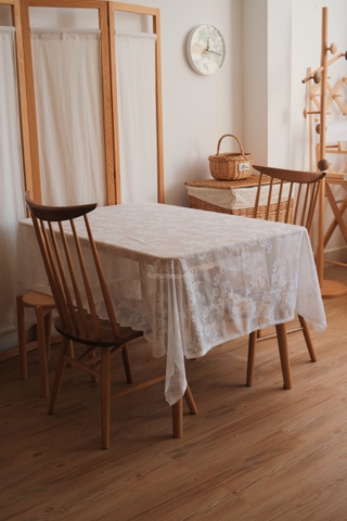 Khăn bàn ren chữ nhật retro