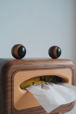 Ếch gỗ đựng khăn giấy