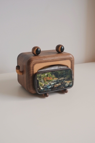 Ếch gỗ đựng khăn giấy