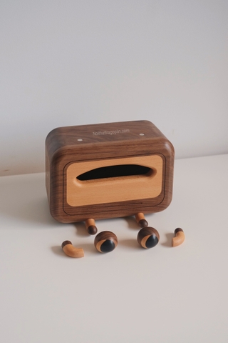 Ếch gỗ đựng khăn giấy