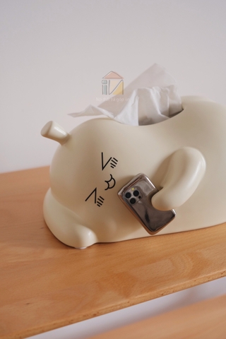 Hộp khăn giấy Điện thoại Pear 20x26cm cao 12cm