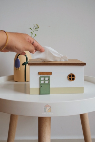 Nhà gỗ để khăn giấy 02 14x20cm cao 11cm