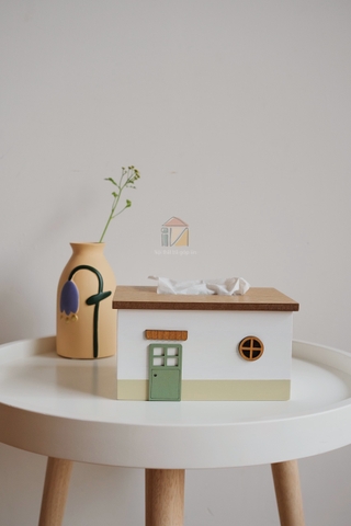 Nhà gỗ để khăn giấy 02 14x20cm cao 11cm