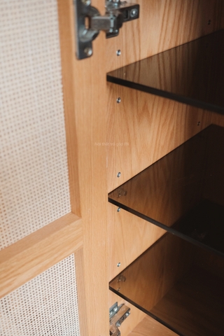 Tủ giày gỗ sồi cánh mây