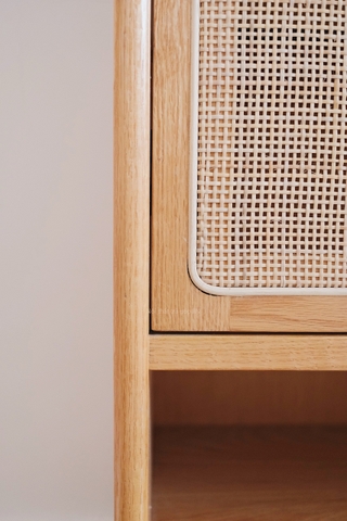 Tủ giày gỗ sồi cánh mây