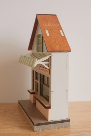 Nhà gỗ trang trí - cửa hàng món tráng miệng