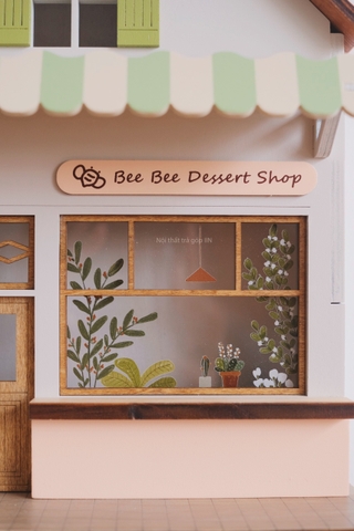 Nhà gỗ trang trí - cửa hàng món tráng miệng