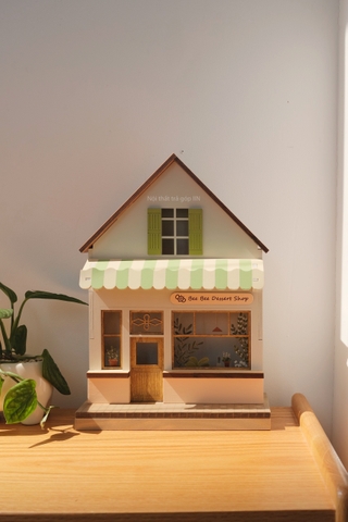 Nhà gỗ trang trí - cửa hàng món tráng miệng