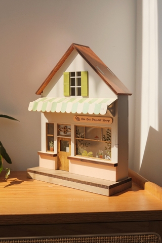 Nhà gỗ trang trí - cửa hàng món tráng miệng