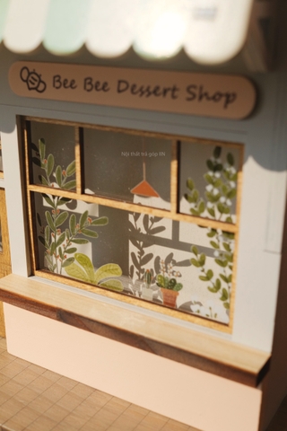 Nhà gỗ trang trí - cửa hàng món tráng miệng