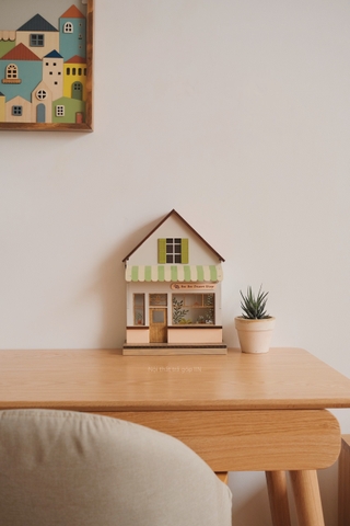 Nhà gỗ trang trí - cửa hàng món tráng miệng