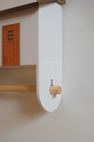Nhà gỗ giá treo khăn giấy bếp - hộp lưu trữ túi rác
