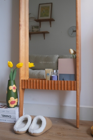 Gương toàn thân 03 gỗ anh đào 54x175cm dày 10.5cm