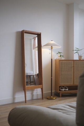 Gương toàn thân 03 gỗ anh đào 54x175cm dày 10.5cm