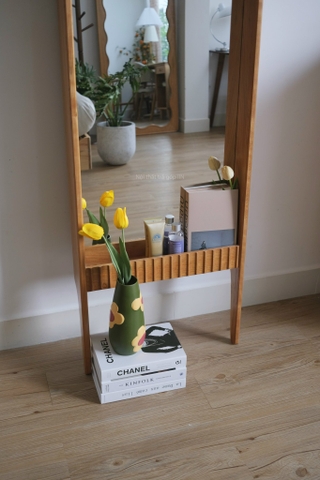 Gương toàn thân 03 gỗ anh đào 54x175cm dày 10.5cm