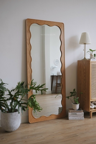 Gương toàn thân 04 gỗ anh đào 75x175cm