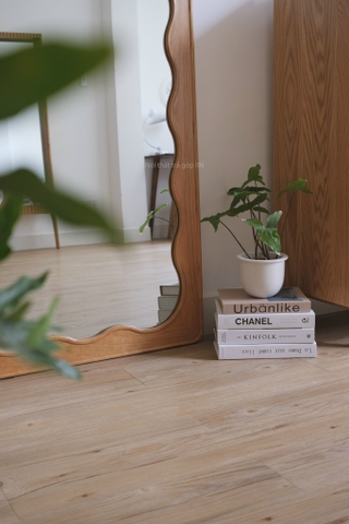 Gương toàn thân 04 gỗ anh đào 75x175cm