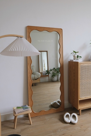 Gương toàn thân 04 gỗ anh đào 75x175cm