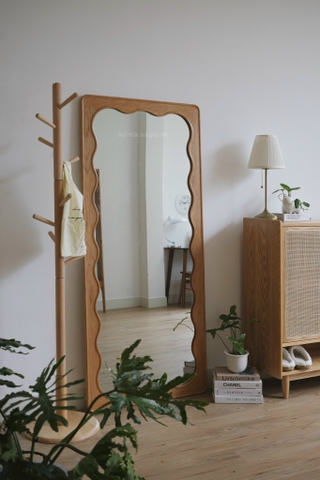 Gương toàn thân 04 gỗ anh đào 75x175cm
