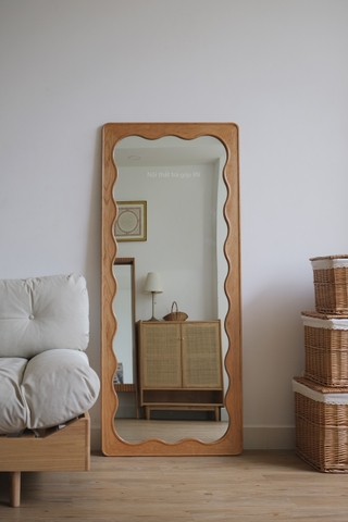 Gương toàn thân 04 gỗ anh đào 75x175cm