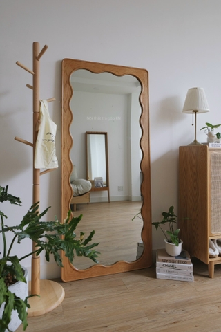 Gương toàn thân 04 gỗ anh đào 75x175cm