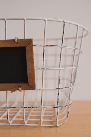 Giỏ sắt 04 có bảng tên