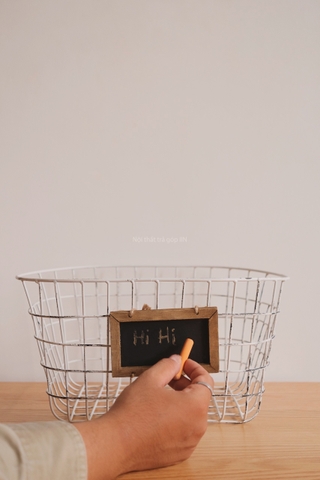 Giỏ sắt 04 có bảng tên