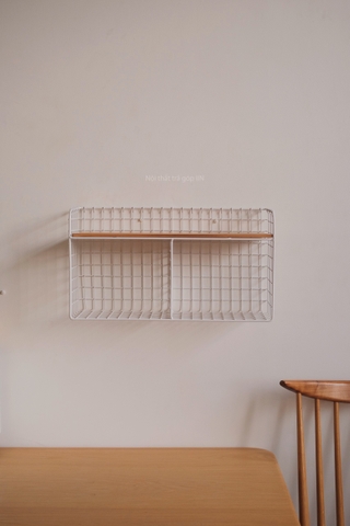 Kệ lưu trữ sắt gỗ phong cách Retro 02