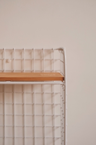 Kệ lưu trữ sắt gỗ phong cách Retro 02